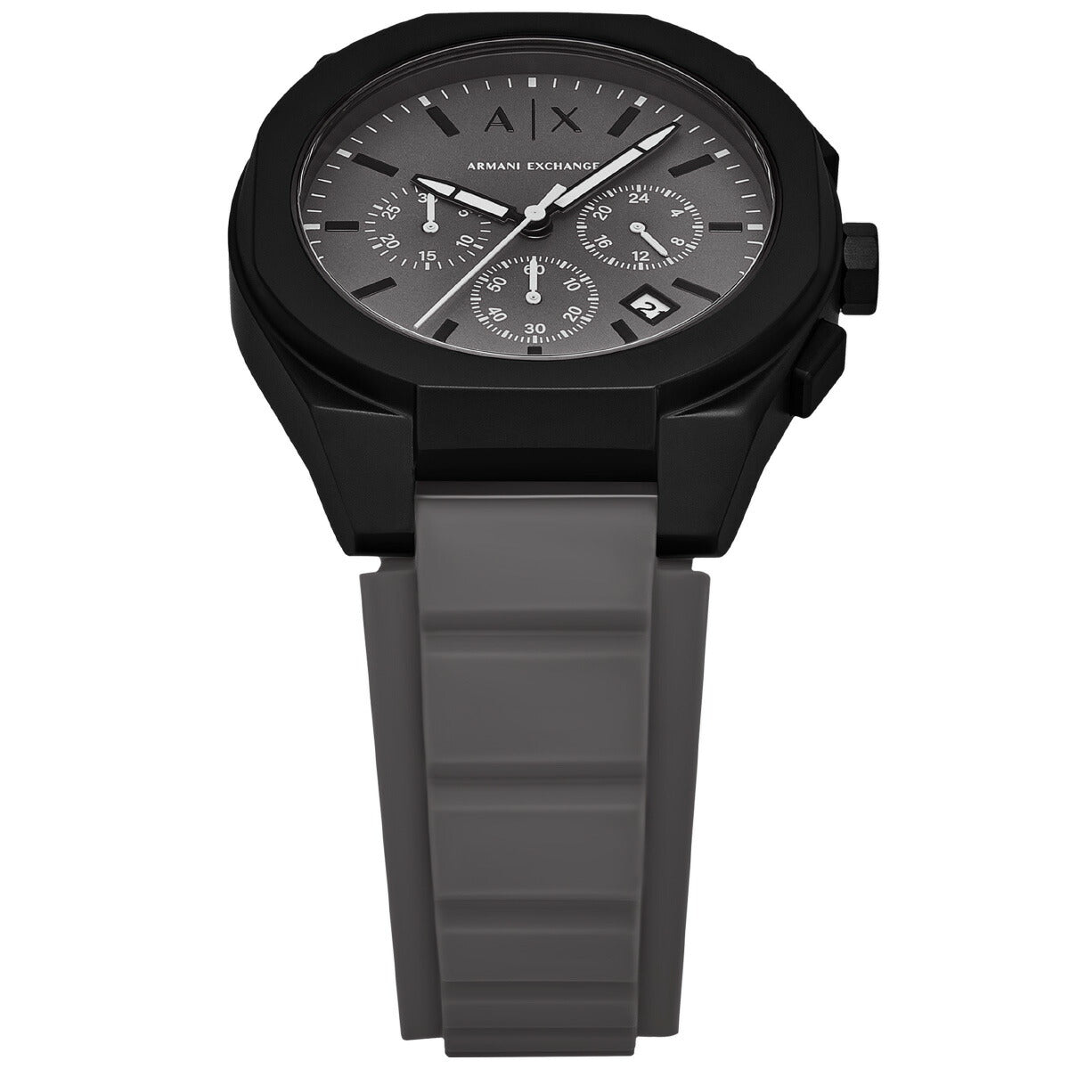 A|X アルマーニ エクスチェンジ ARMANI EXCHANGE 腕時計 メンズ SYNC クロノグラフウォッチ グレー シリコン AX4191【2025 新作】