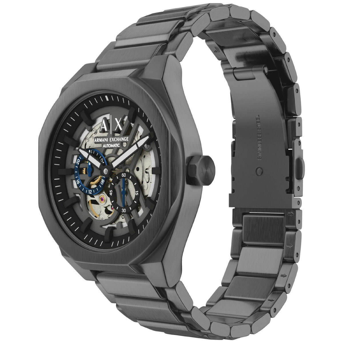 A|X アルマーニ エクスチェンジ ARMANI EXCHANGE 腕時計 メンズ SYNC 自動巻き ガンメタルステンレススチール AX4195【2025 新作】