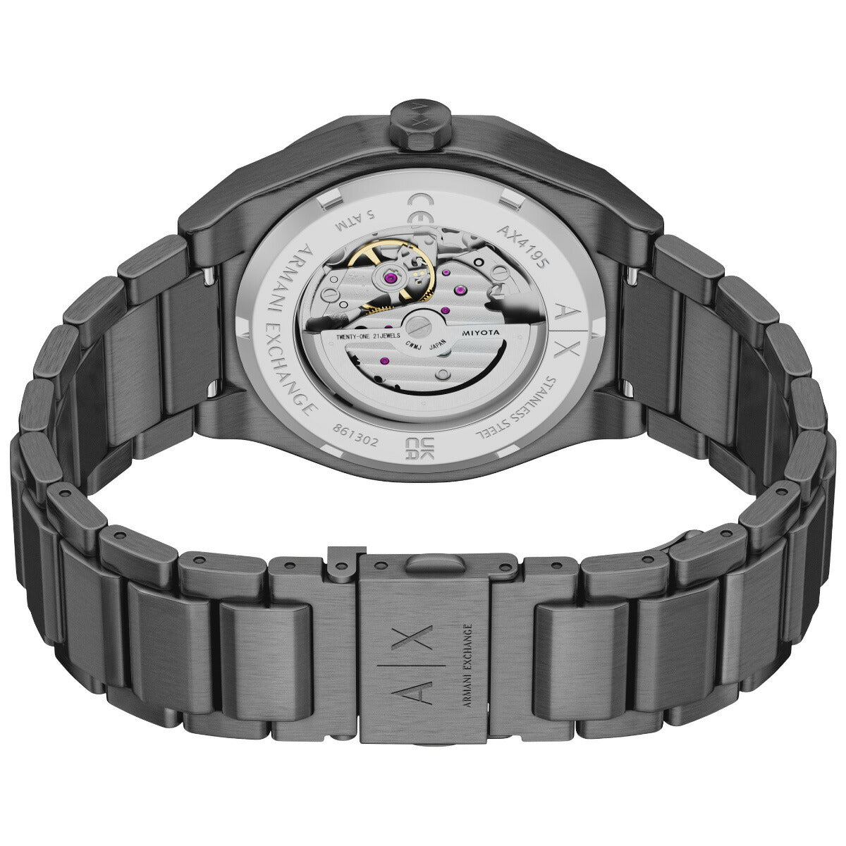 A|X アルマーニ エクスチェンジ ARMANI EXCHANGE 腕時計 メンズ SYNC 自動巻き ガンメタルステンレススチール AX4195【2025 新作】