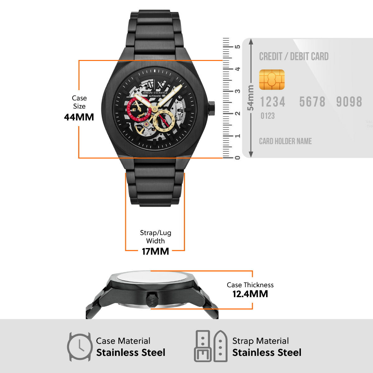 A|X アルマーニ エクスチェンジ ARMANI EXCHANGE 腕時計 メンズ 自動巻き ステンレススチール AX4196