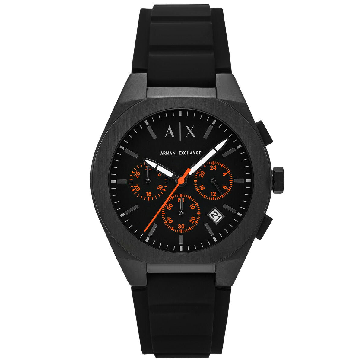 A|X アルマーニ エクスチェンジ ARMANI EXCHANGE 腕時計 メンズ SYNC クロノグラフ ブラックシリコン AX4198