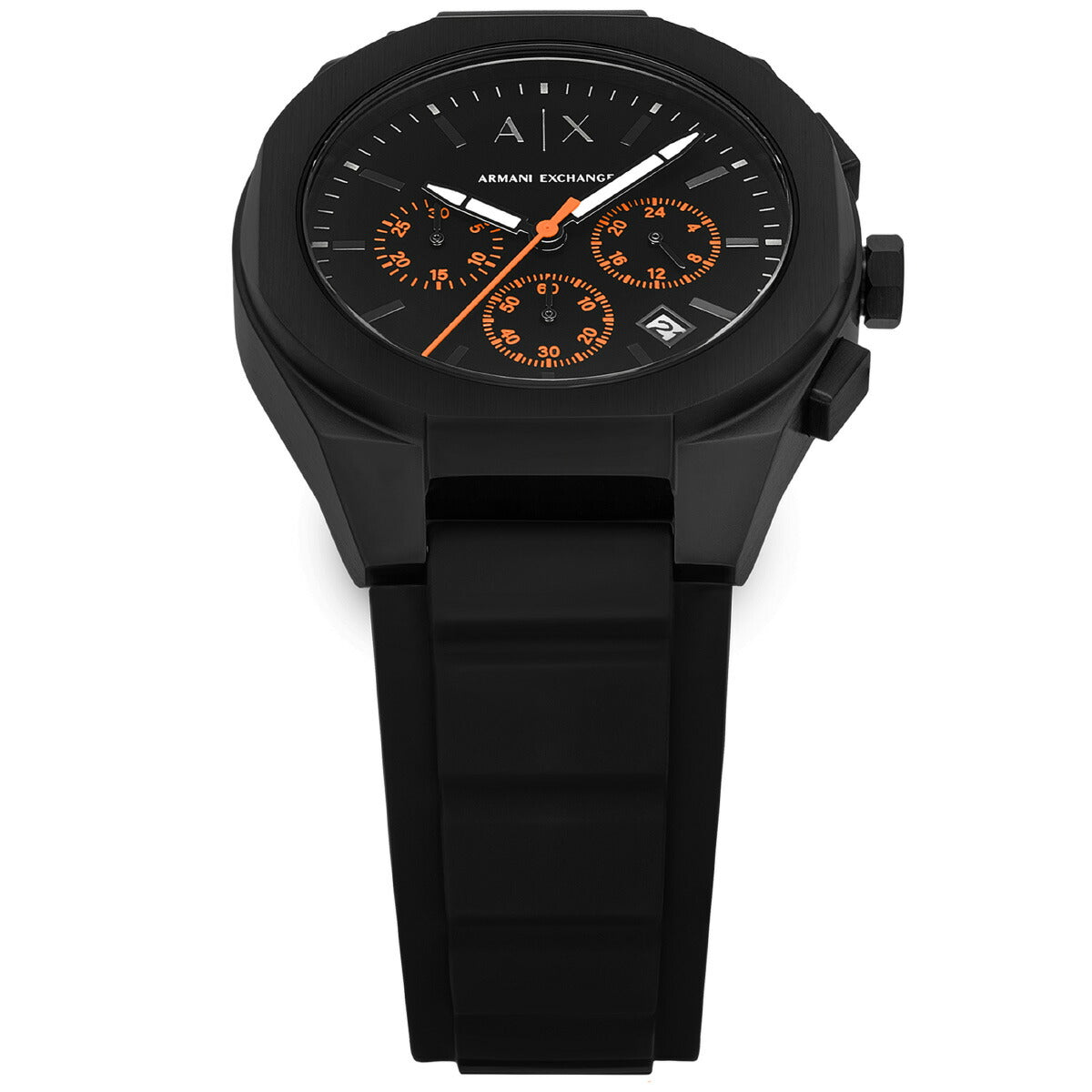 A|X アルマーニ エクスチェンジ ARMANI EXCHANGE 腕時計 メンズ SYNC クロノグラフ ブラックシリコン AX4198