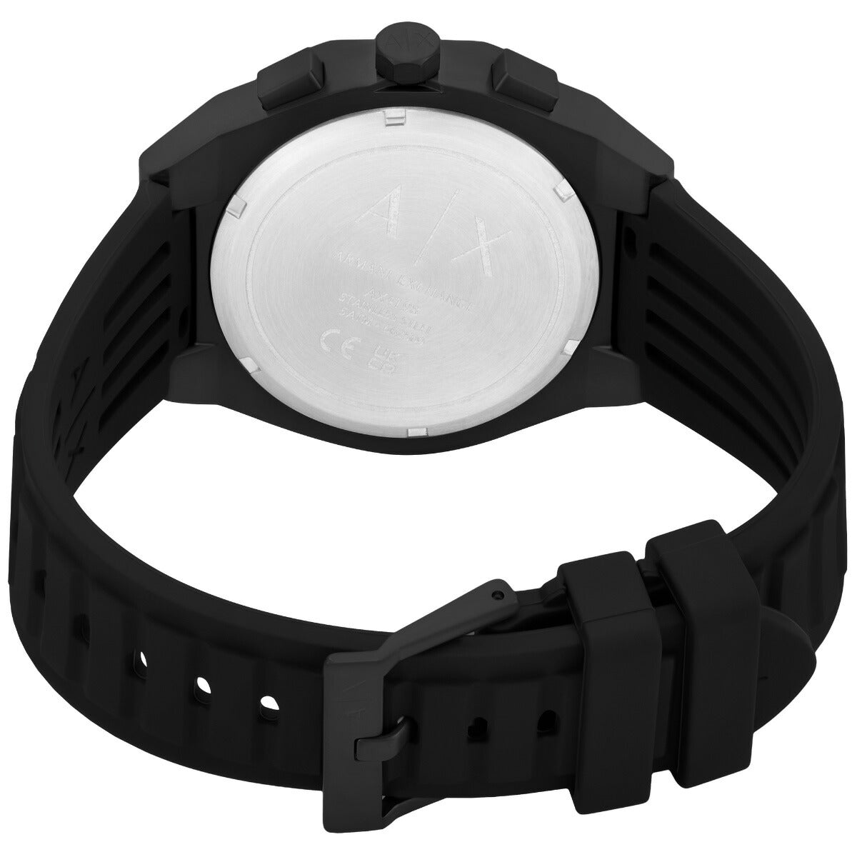 A|X アルマーニ エクスチェンジ ARMANI EXCHANGE 腕時計 メンズ SYNC クロノグラフ ブラックシリコン AX4198