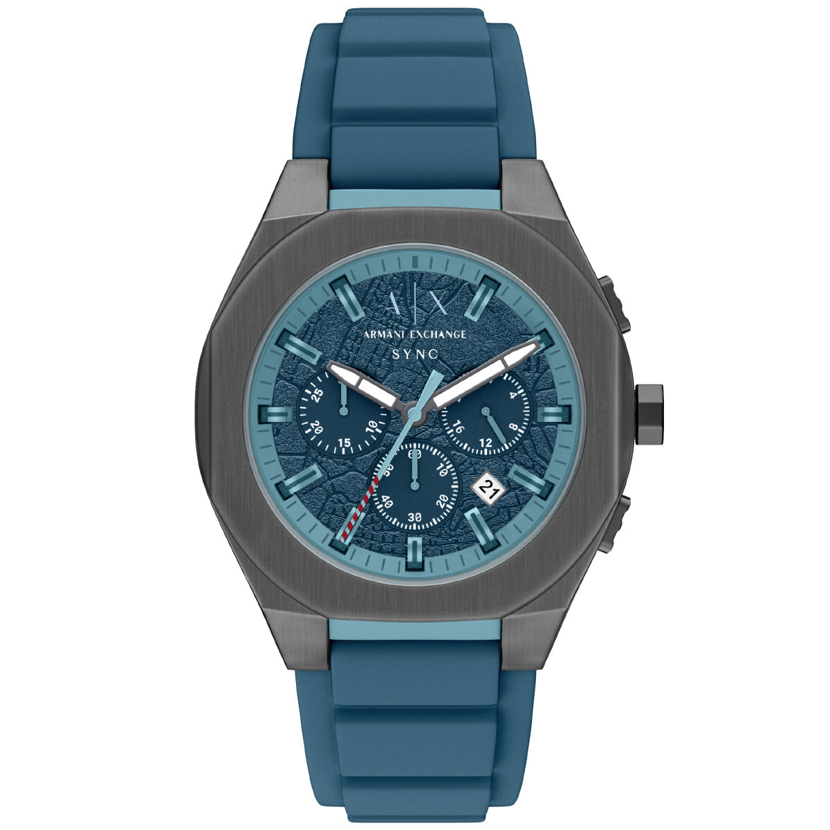 A|X アルマーニ エクスチェンジ ARMANI EXCHANGE 腕時計 メンズ クロノグラフ SYNC シリコン AX4291【2026 新作】【60回分割手数料無料！】