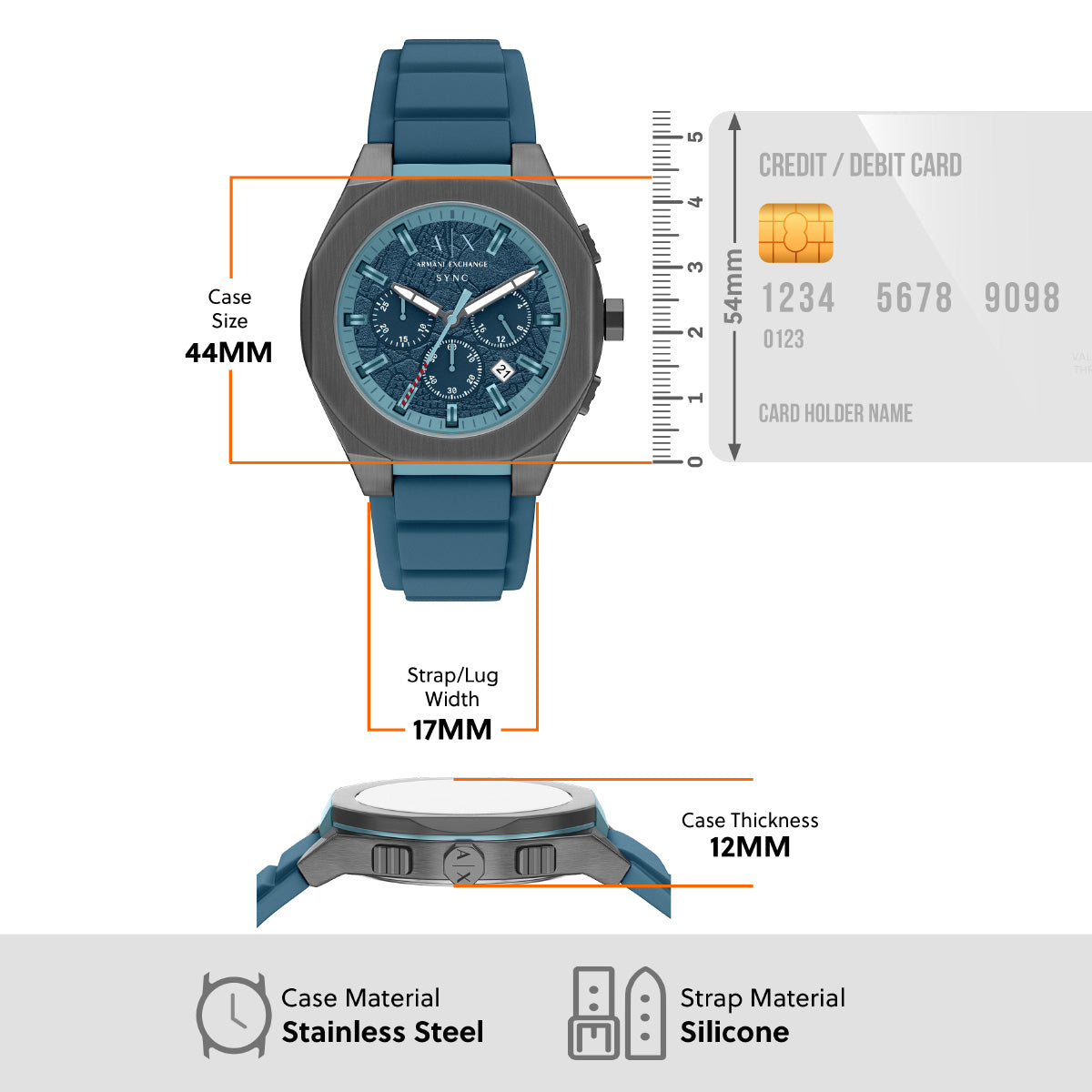 A|X アルマーニ エクスチェンジ ARMANI EXCHANGE 腕時計 メンズ クロノグラフ SYNC シリコン AX4291【2026 新作】【60回分割手数料無料！】