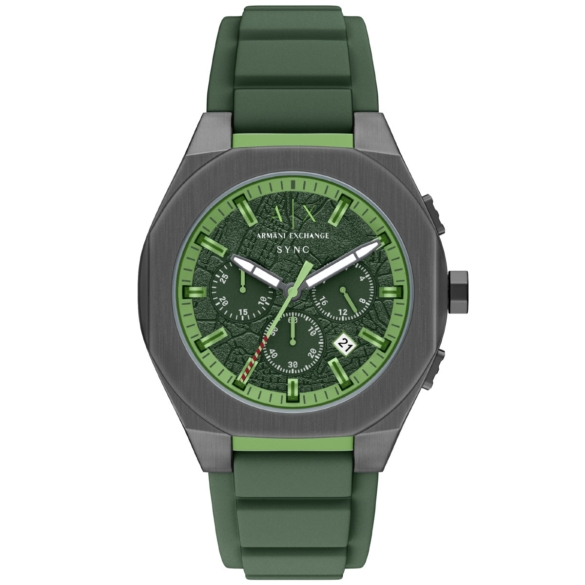 A|X アルマーニ エクスチェンジ ARMANI EXCHANGE 腕時計 メンズ クロノグラフ SYNC シリコン AX4292【2026 新作】【60回分割手数料無料！】