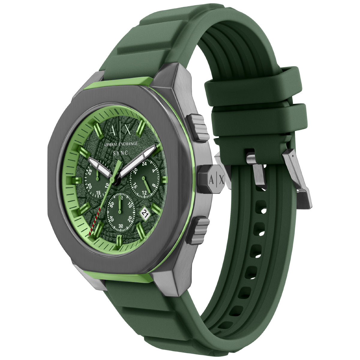 A|X アルマーニ エクスチェンジ ARMANI EXCHANGE 腕時計 メンズ クロノグラフ SYNC シリコン AX4292【2026 新作】【60回分割手数料無料！】