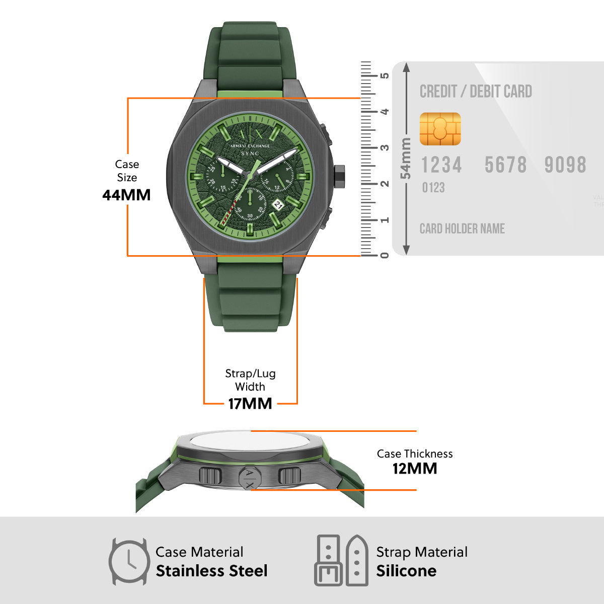 A|X アルマーニ エクスチェンジ ARMANI EXCHANGE 腕時計 メンズ クロノグラフ SYNC シリコン AX4292【2026 新作】【60回分割手数料無料！】