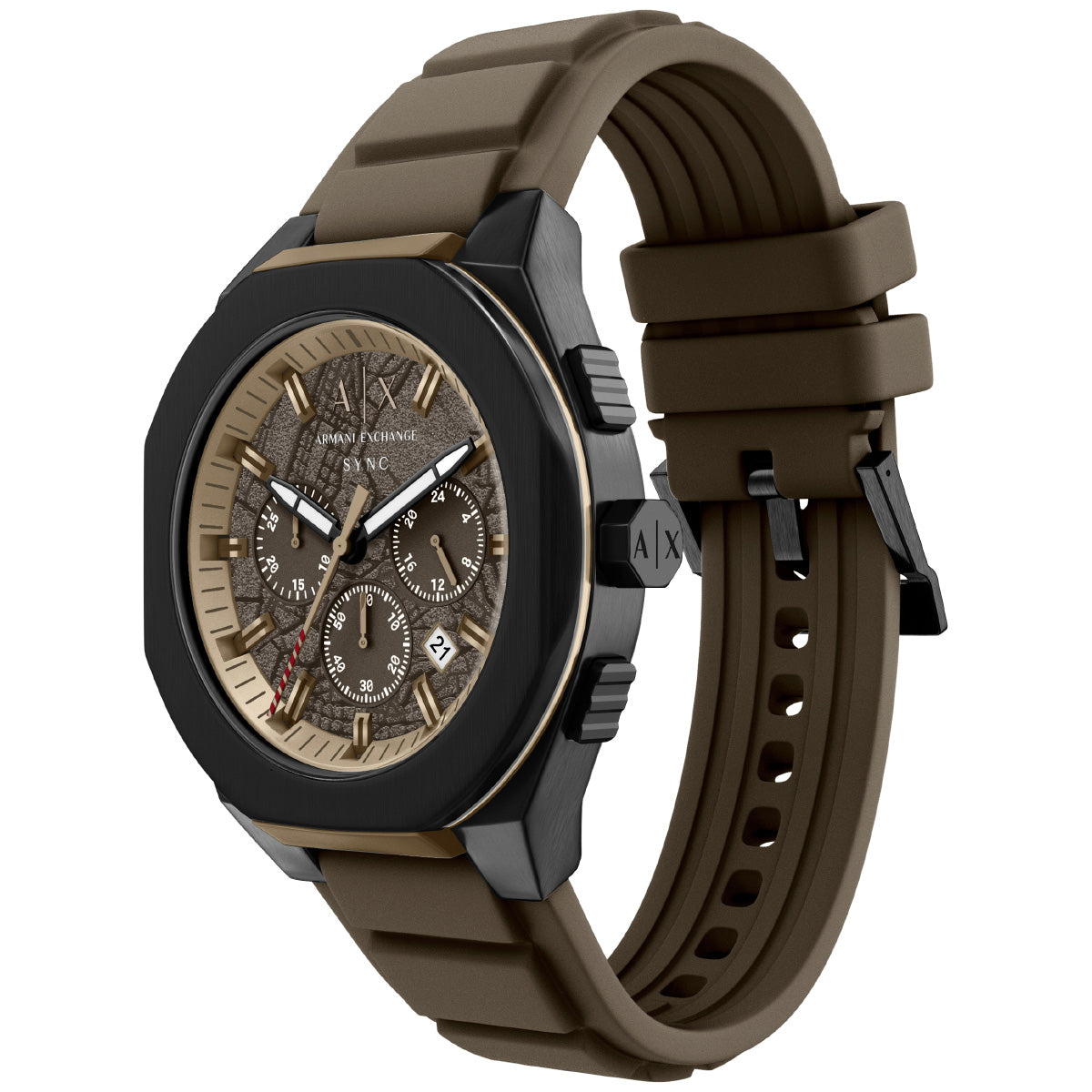 A|X アルマーニ エクスチェンジ ARMANI EXCHANGE 腕時計 メンズ クロノグラフ SYNC シリコン AX4293【2026 新作】【60回分割手数料無料！】