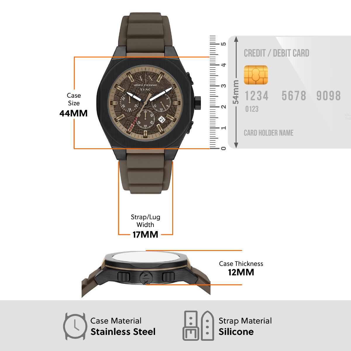 A|X アルマーニ エクスチェンジ ARMANI EXCHANGE 腕時計 メンズ クロノグラフ SYNC シリコン AX4293【2026 新作】【60回分割手数料無料！】