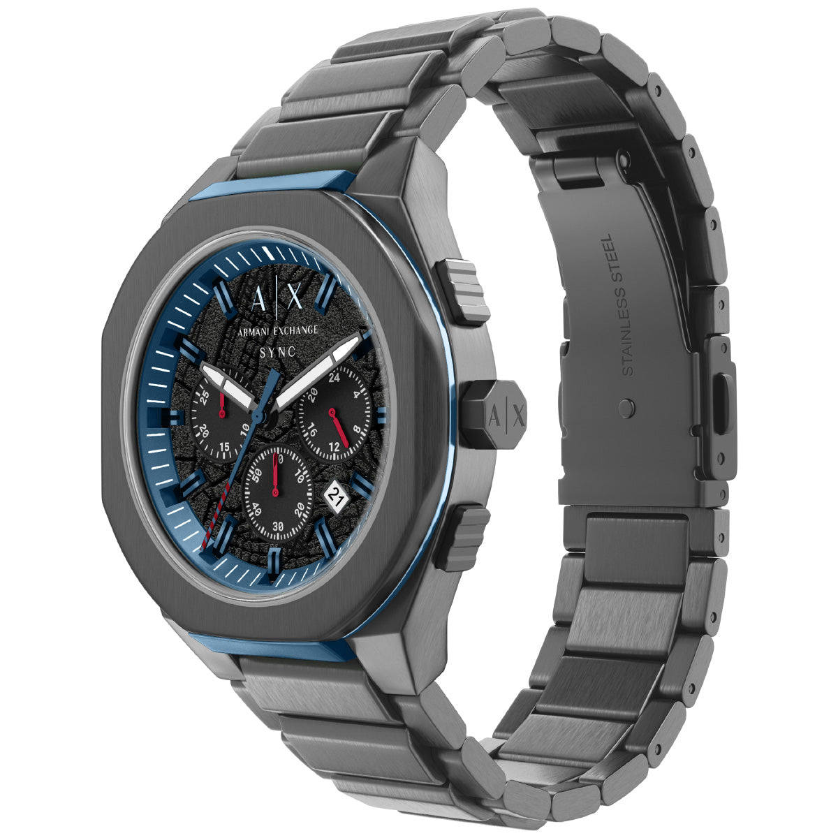 A|X アルマーニ エクスチェンジ ARMANI EXCHANGE 腕時計 メンズ クロノグラフ SYNC ステンレススチール AX4295【2026 新作】【60回分割手数料無料！】