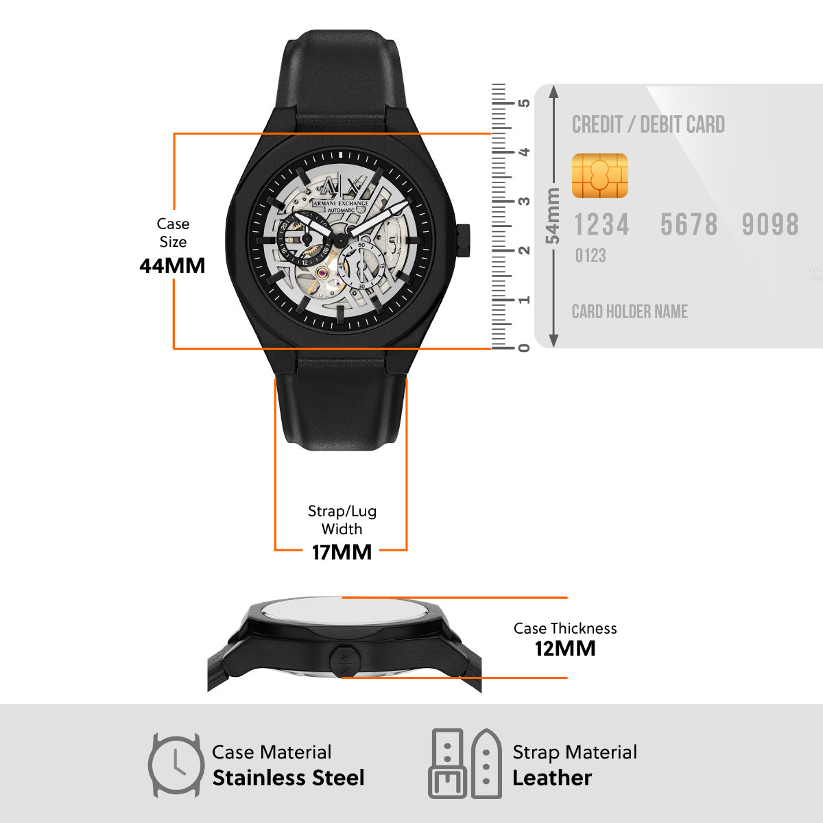 A|X アルマーニ エクスチェンジ ARMANI EXCHANGE 腕時計 メンズ 自動巻き SYNC レザー AX4297【2026 新作】【60回分割手数料無料！】
