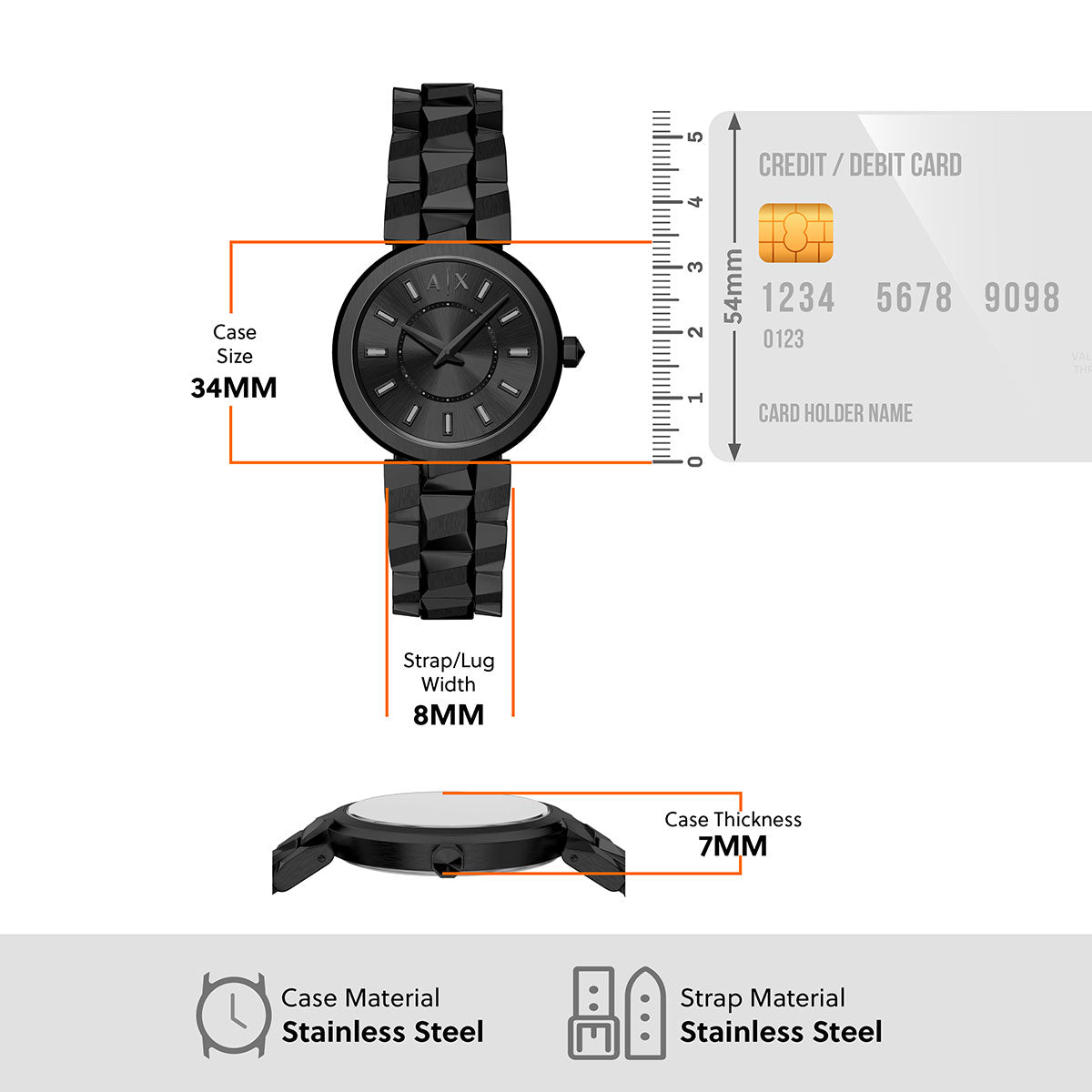 A|X アルマーニ エクスチェンジ ARMANI EXCHANGE 腕時計 レディース ステンレススチール AX4411 【60回分割手数料無料！】【2026新作】