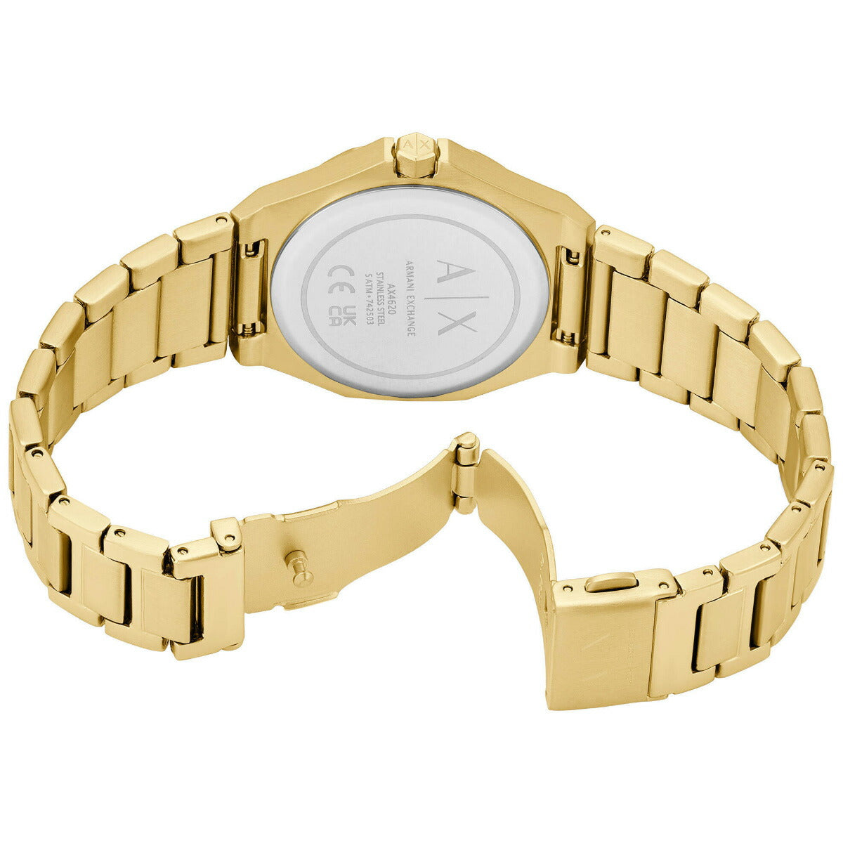 A|X アルマーニ エクスチェンジ ARMANI EXCHANGE 腕時計 レディース 3針ウォッチ ゴールドトーン ステンレススチール AX4620【2025 新作】