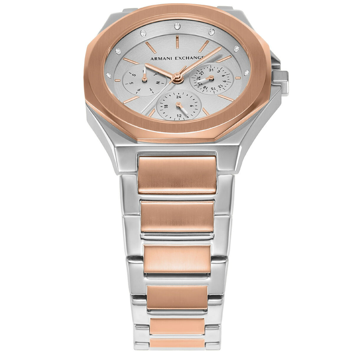 A|X アルマーニ エクスチェンジ ARMANI EXCHANGE 腕時計 レディース 多機能ウォッチ ツートン ステンレススチール AX4623【2025 新作】