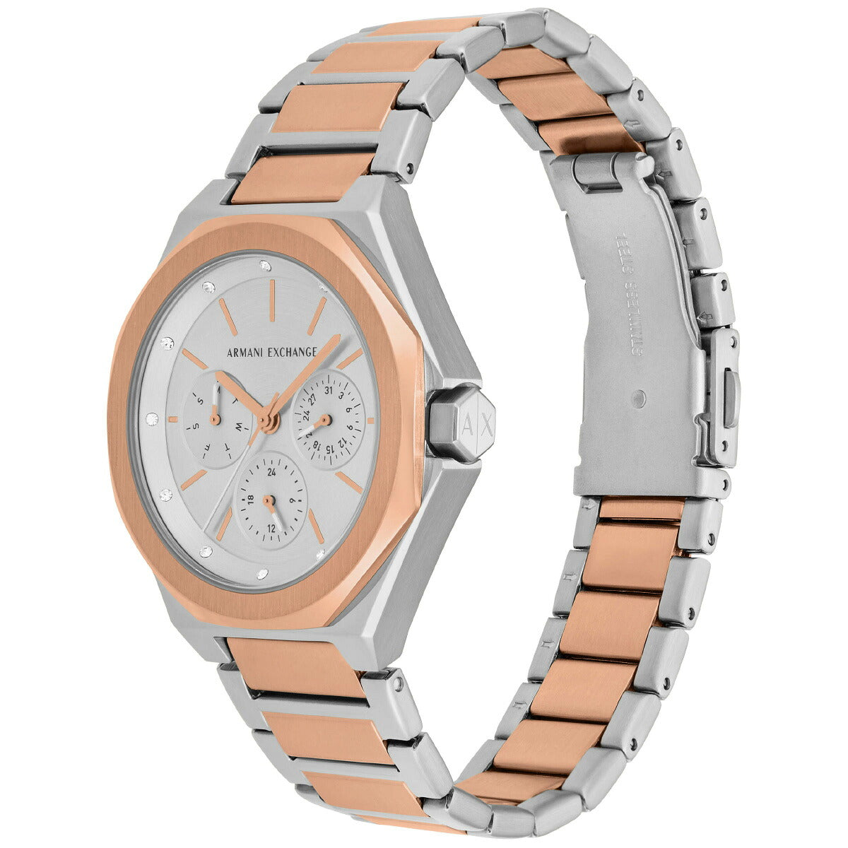 A|X アルマーニ エクスチェンジ ARMANI EXCHANGE 腕時計 レディース 多機能ウォッチ ツートン ステンレススチール AX4623【2025 新作】