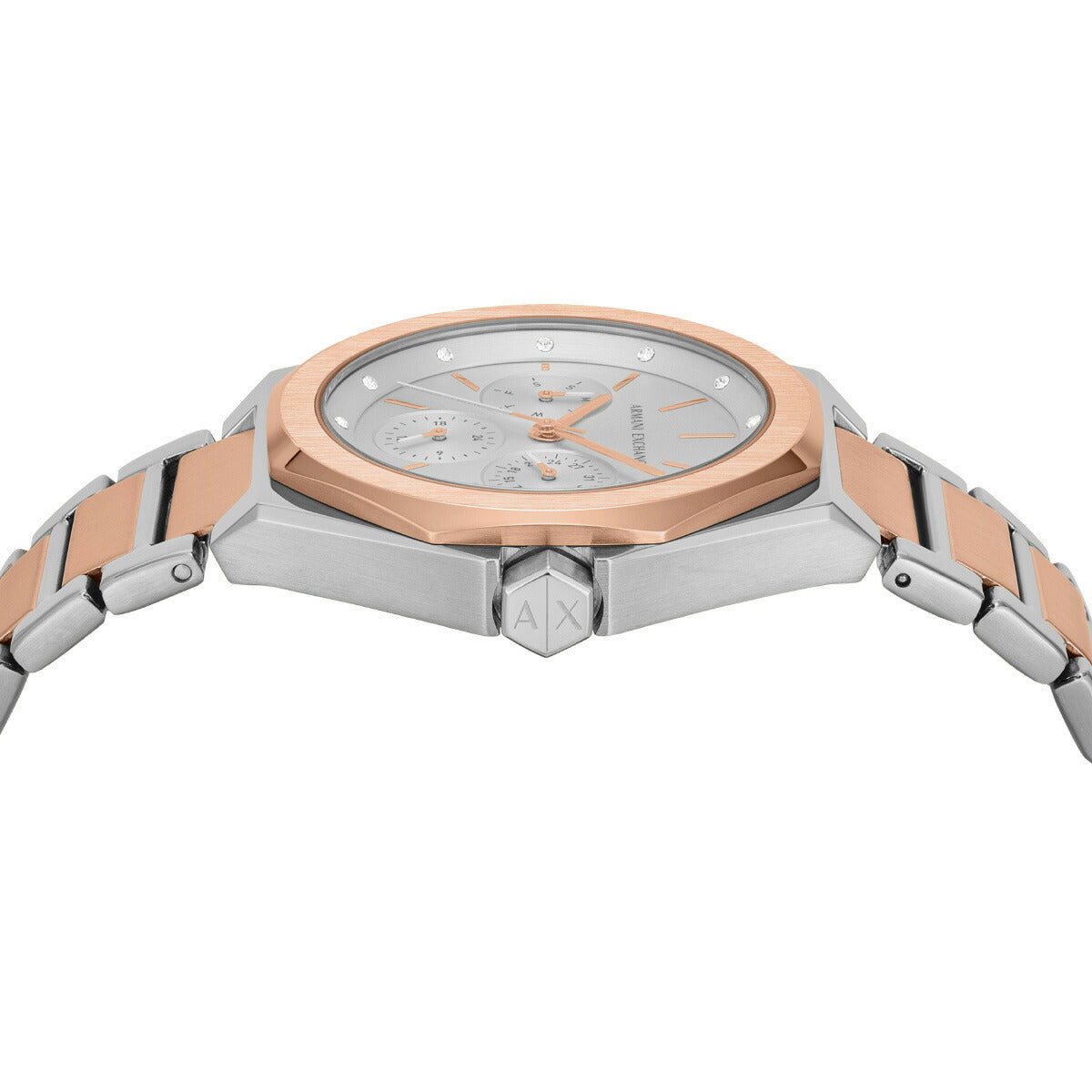 A|X アルマーニ エクスチェンジ ARMANI EXCHANGE 腕時計 レディース 多機能ウォッチ ツートン ステンレススチール AX4623【2025 新作】