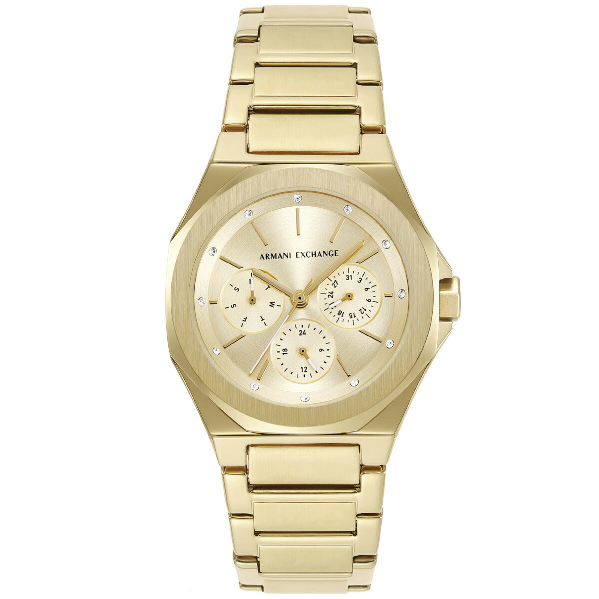 A|X アルマーニ エクスチェンジ ARMANI EXCHANGE 腕時計 レディース 多機能ウォッチ ゴールド ステンレススチール AX4624【2025 新作】