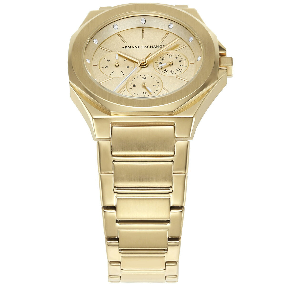 A|X アルマーニ エクスチェンジ ARMANI EXCHANGE 腕時計 レディース 多機能ウォッチ ゴールド ステンレススチール AX4624【2025 新作】