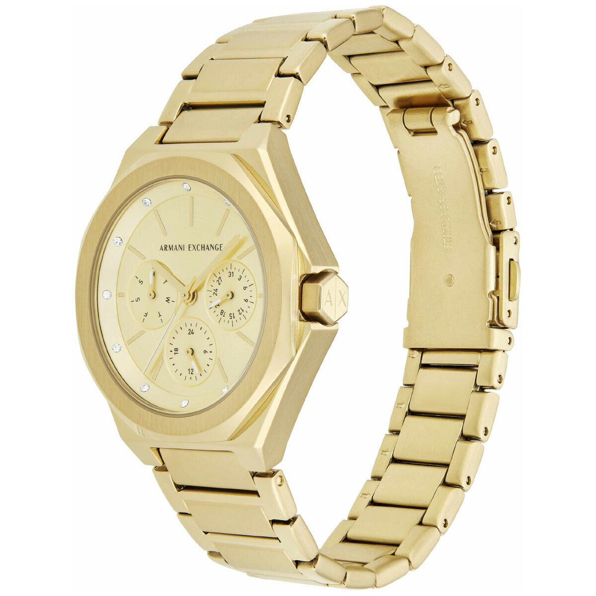 A|X アルマーニ エクスチェンジ ARMANI EXCHANGE 腕時計 レディース 多機能ウォッチ ゴールド ステンレススチール AX4624【2025 新作】