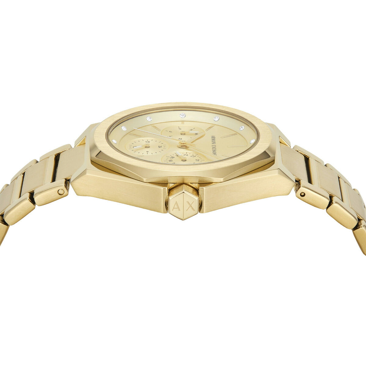 A|X アルマーニ エクスチェンジ ARMANI EXCHANGE 腕時計 レディース 多機能ウォッチ ゴールド ステンレススチール AX4624【2025 新作】