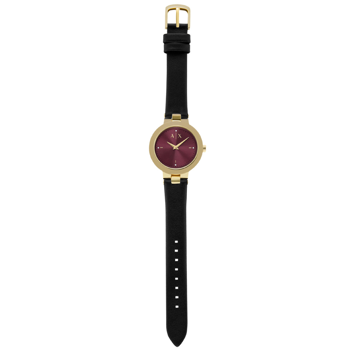 A|X アルマーニ エクスチェンジ ARMANI EXCHANGE 腕時計 レディース 2針ウォッチ ブラック レザー AX5178【2025 新作】
