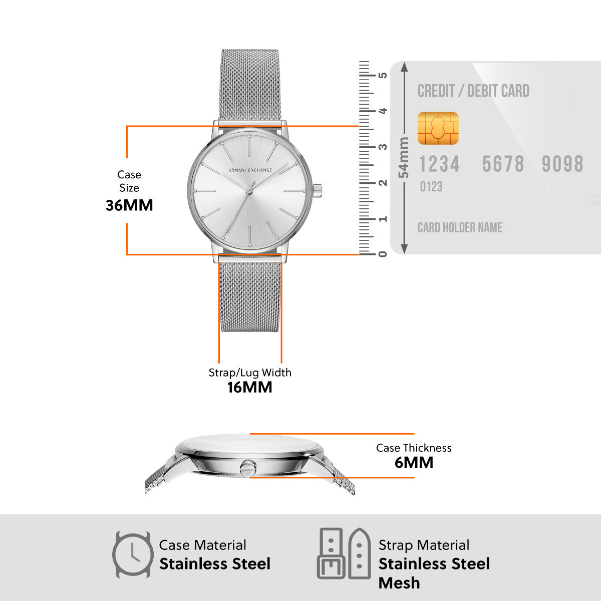 A|X アルマーニ エクスチェンジ ARMANI EXCHANGE 腕時計 レディース ステンレススチールウォッチ AX5535