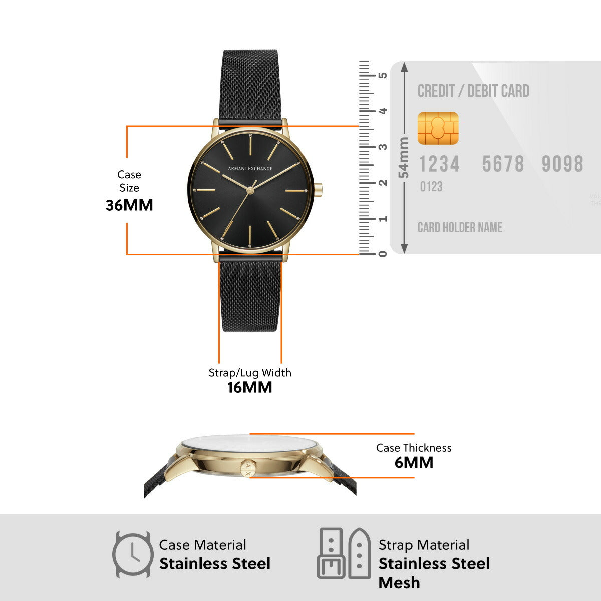 A|X アルマーニ エクスチェンジ ARMANI EXCHANGE 腕時計 レディース ステンレススチールウォッチ AX5548