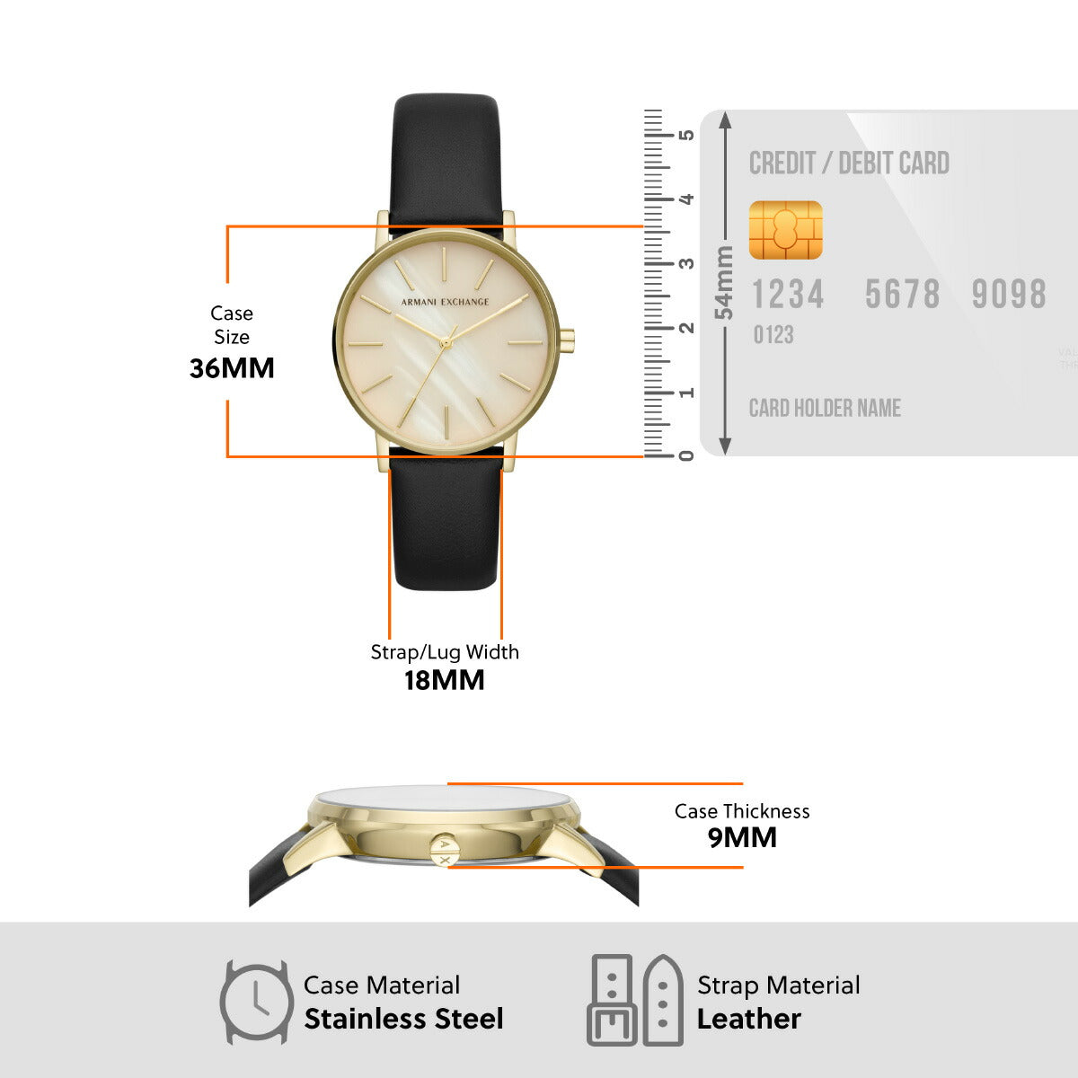 A|X アルマーニ エクスチェンジ ARMANI EXCHANGE 腕時計 レディース レザーウォッチ AX5561