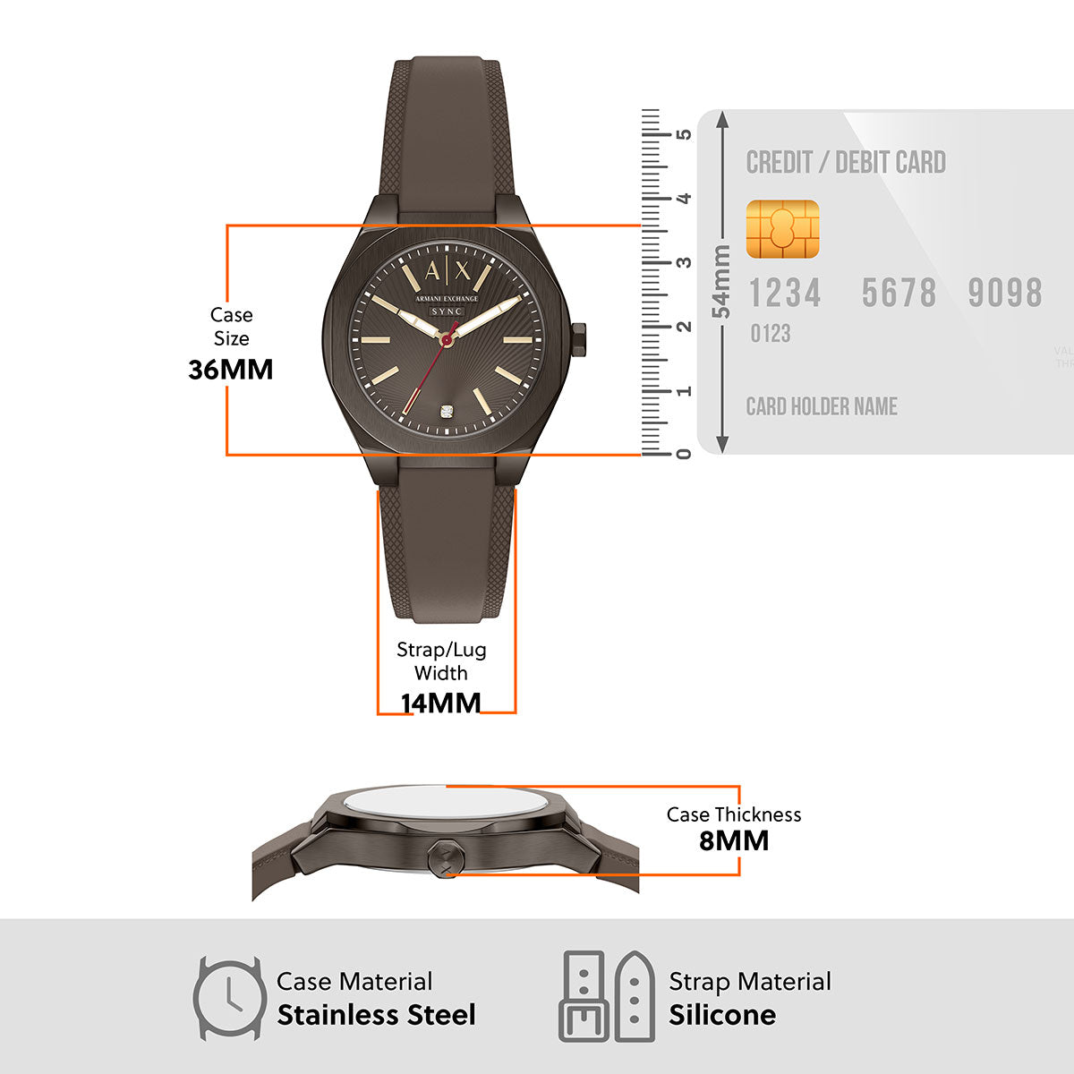 A|X アルマーニ エクスチェンジ ARMANI EXCHANGE 腕時計 レディース シリコン AX6033 【60回分割手数料無料！】【2026新作】