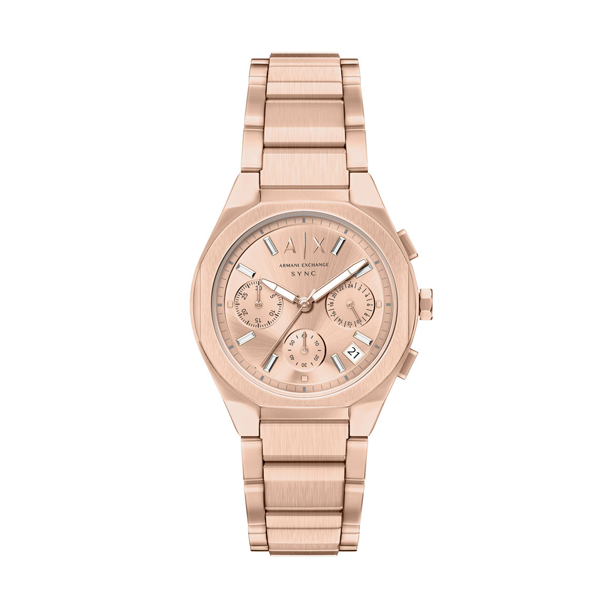 A|X アルマーニ エクスチェンジ ARMANI EXCHANGE 腕時計 レディース クロノグラフ SYNC ステンレススチール AX6035【60回分割手数料無料！】【2026新作】