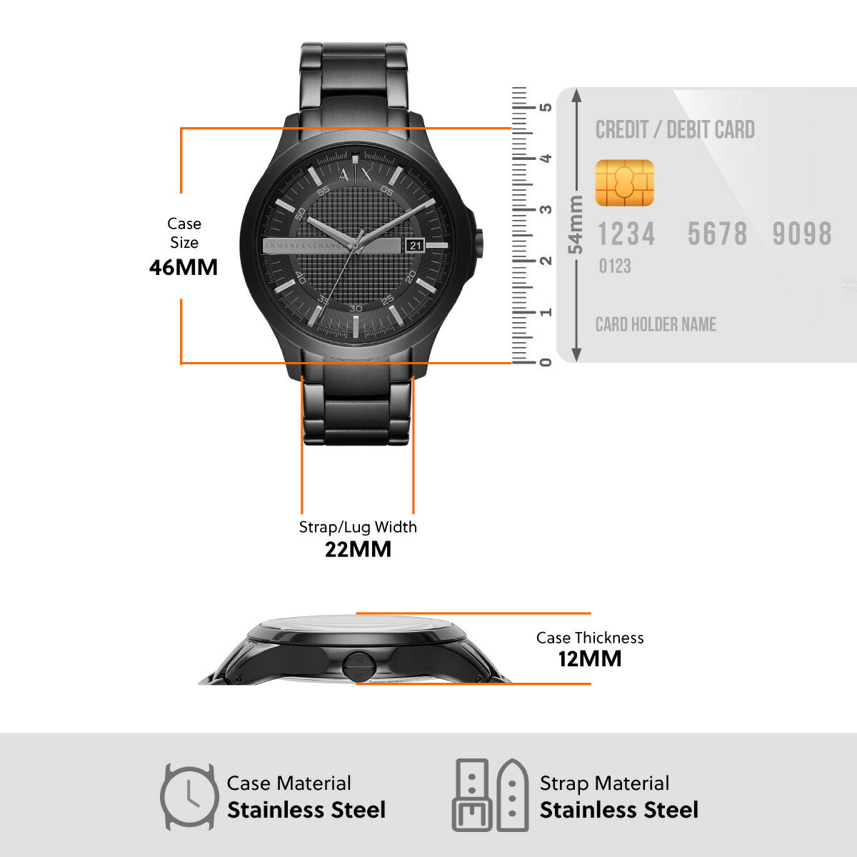 A|X アルマーニ エクスチェンジ ARMANI EXCHANGE 腕時計 メンズ ステンレススチールウォッチ AX7101
