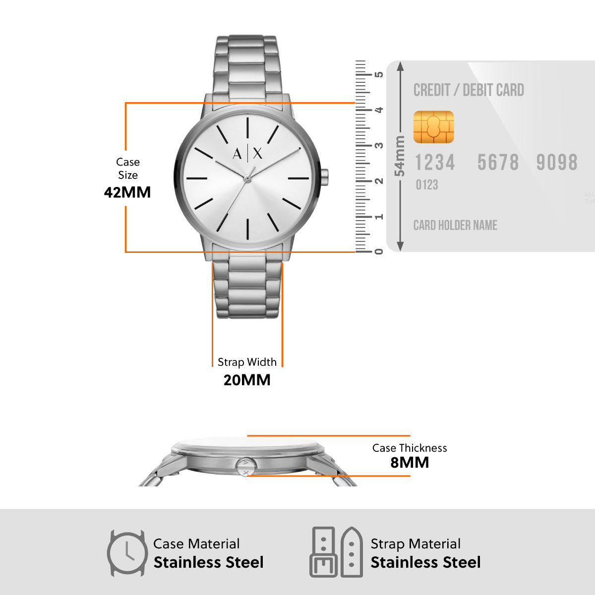 A|X アルマーニ エクスチェンジ ARMANI EXCHANGE 腕時計 メンズ ステンレススチールウォッチ AX7138SET