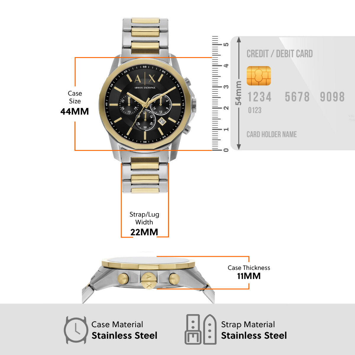 A|X アルマーニ エクスチェンジ ARMANI EXCHANGE 腕時計 メンズ クロノグラフ ステンレススチールウォッチ AX7148SET
