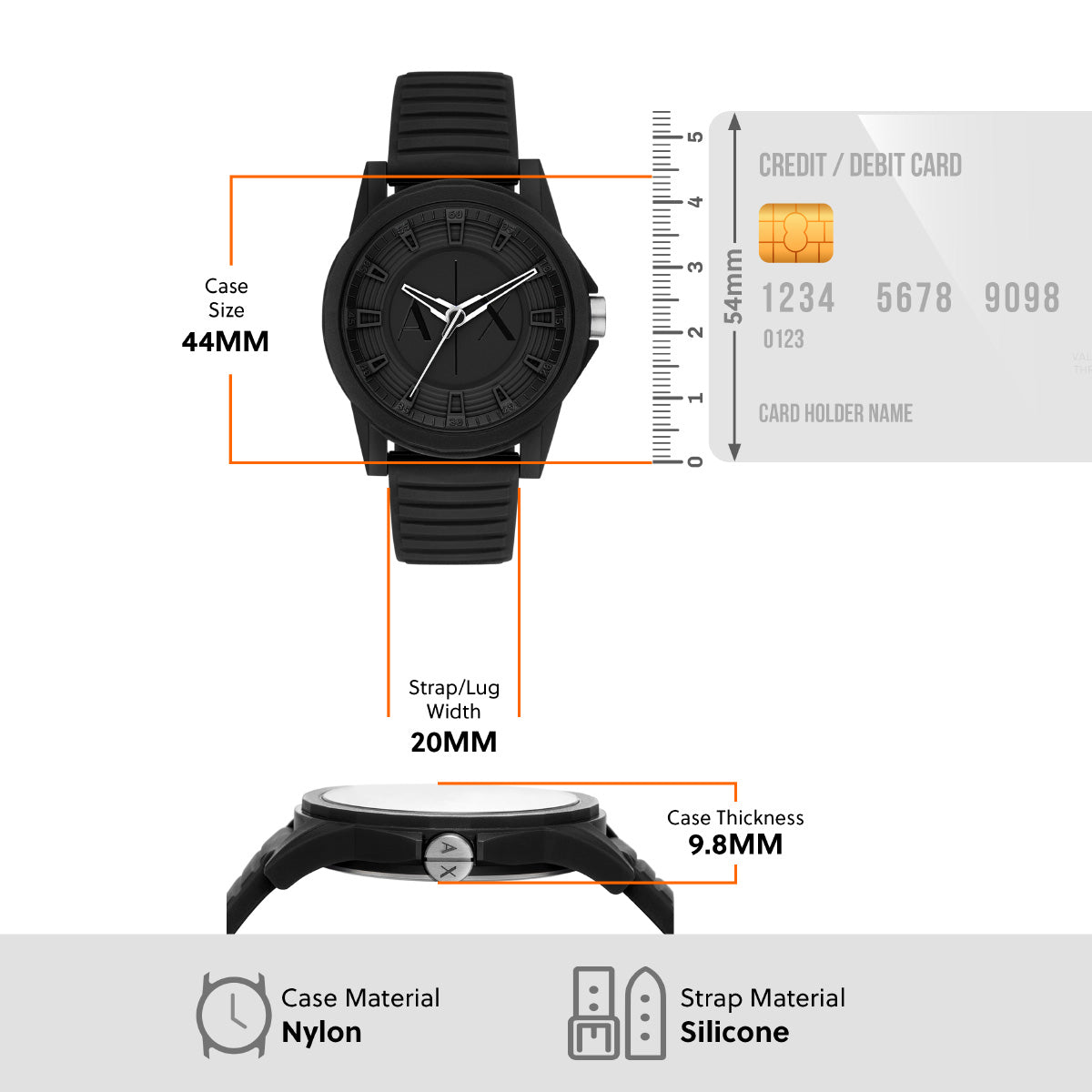 A|X アルマーニ エクスチェンジ ARMANI EXCHANGE 腕時計 メンズ シリコンウォッチ AX7159SET
