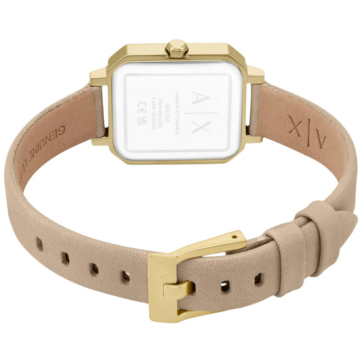 A|X アルマーニ エクスチェンジ ARMANI EXCHANGE 腕時計 レディース ギフトセット 3針ウォッチ＆ブレスレット ヌード レザー AX7172SET【2025 新作】