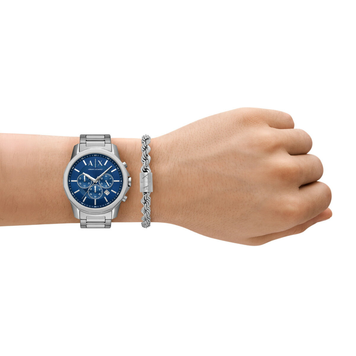 A|X アルマーニ エクスチェンジ ARMANI EXCHANGE 腕時計 メンズ ギフトセット クロノグラフ ステンレススチール AX7176SET【2025 新作】