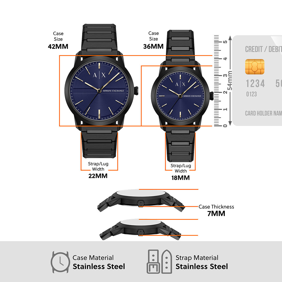 A|X アルマーニ エクスチェンジ ARMANI EXCHANGE 腕時計 メンズ ステンレススチール ギフトセット AX7179SET 【60回分割手数料無料！】【2026新作】