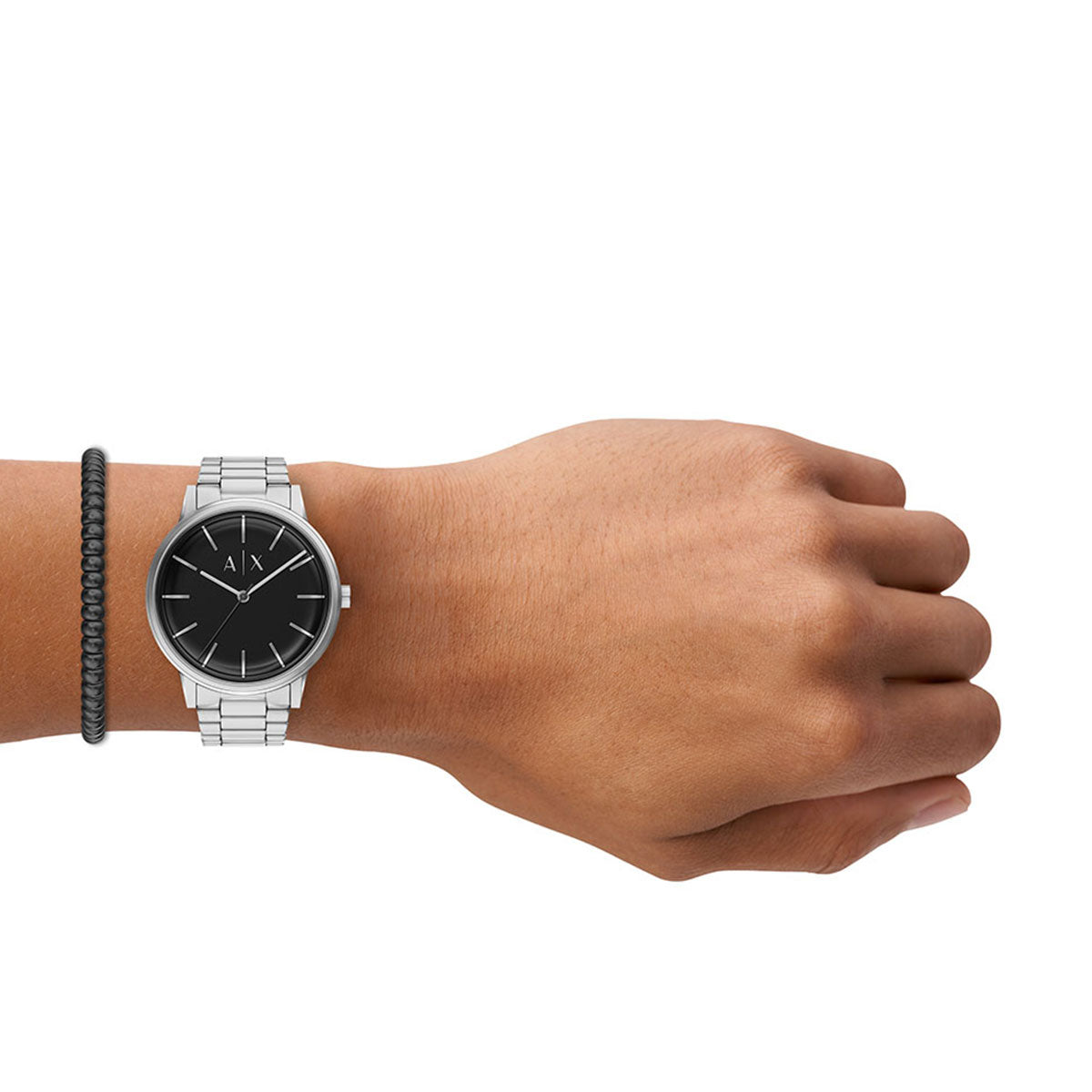 A|X アルマーニ エクスチェンジ ARMANI EXCHANGE 腕時計 メンズ ステンレススチール ウォッチ＆ブレスレット ギフトセット AX7182SET 【60回分割手数料無料！】【2026新作】