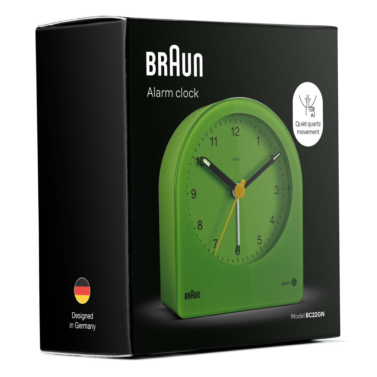 BRAUN ブラウン アラームクロック BC22GN アナログ 目覚まし時計 置き時計 Alarm Clock 82mm グリーン