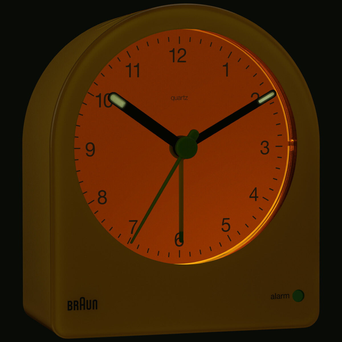 BRAUN ブラウン アラームクロック BC22Y アナログ 目覚まし時計 置き時計 Alarm Clock 82mm イエロー