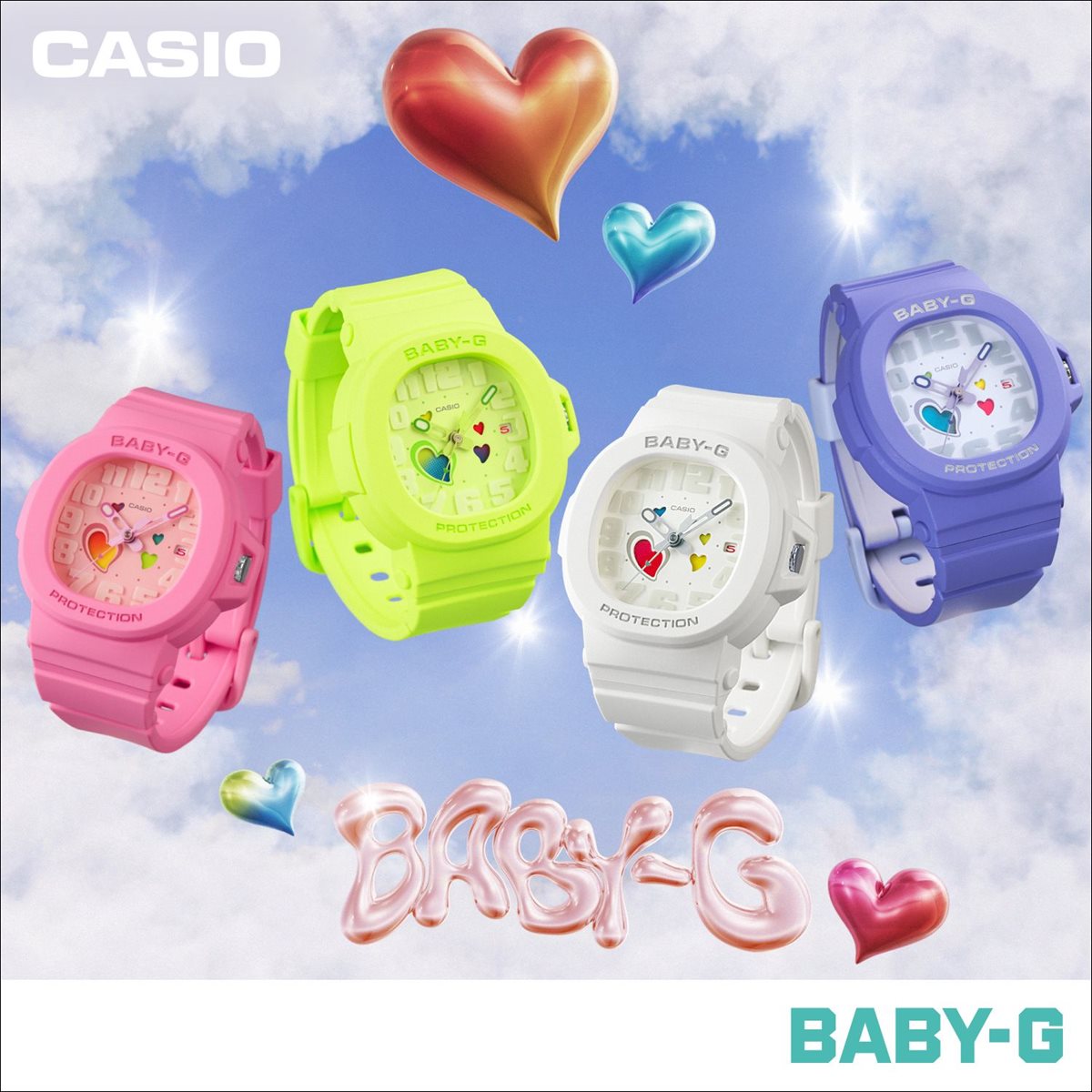 BABY-G カシオ ベビーG レディース 腕時計 BGA-10-3AJF PLAYFUL HEARTS SERIES イエロー【2025 新作】