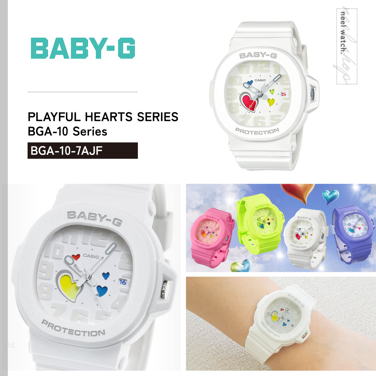 BABY-G カシオ ベビーG レディース 腕時計 BGA-10-7AJF PLAYFUL HEARTS SERIES ホワイト