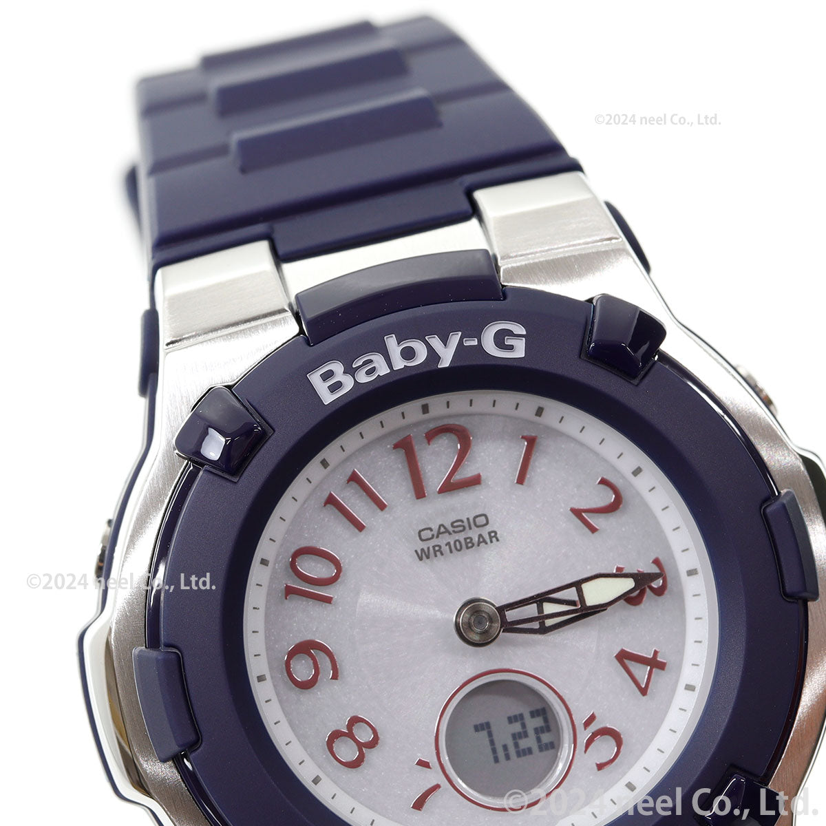 BABY-G カシオ ベビーG 電波 ソーラー 時計 レディース 腕時計 電波時計 ネイビー BGA-1100-2BJF