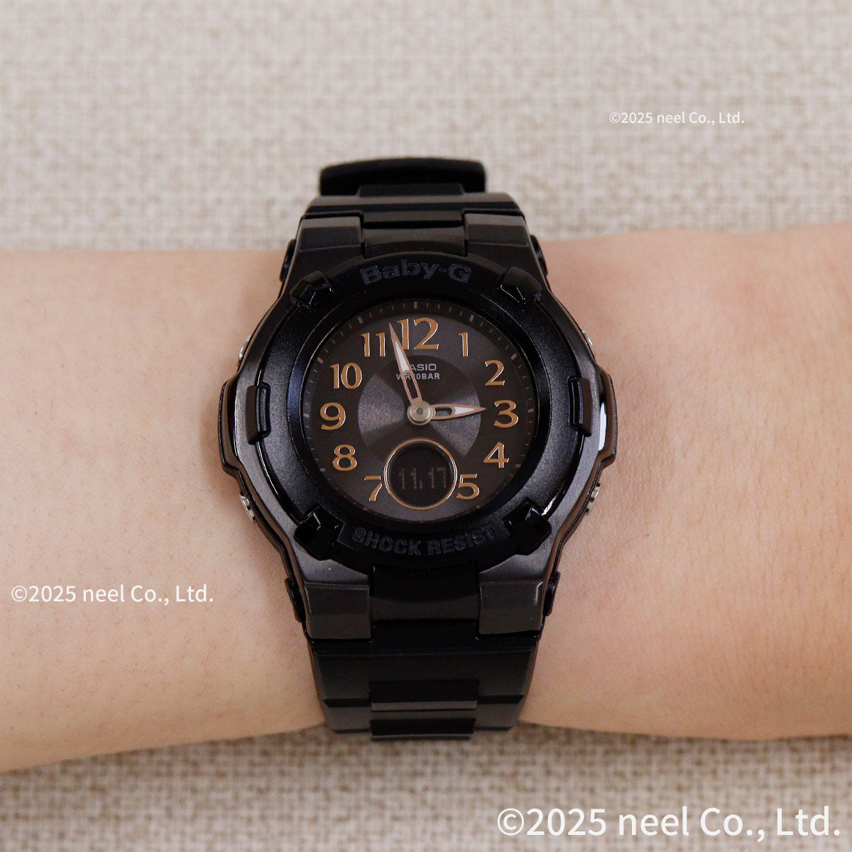 BABY-G カシオ ベビーG レディース 電波 ソーラー 腕時計 タフソーラー BGA-1100DC-1AJF ブラック