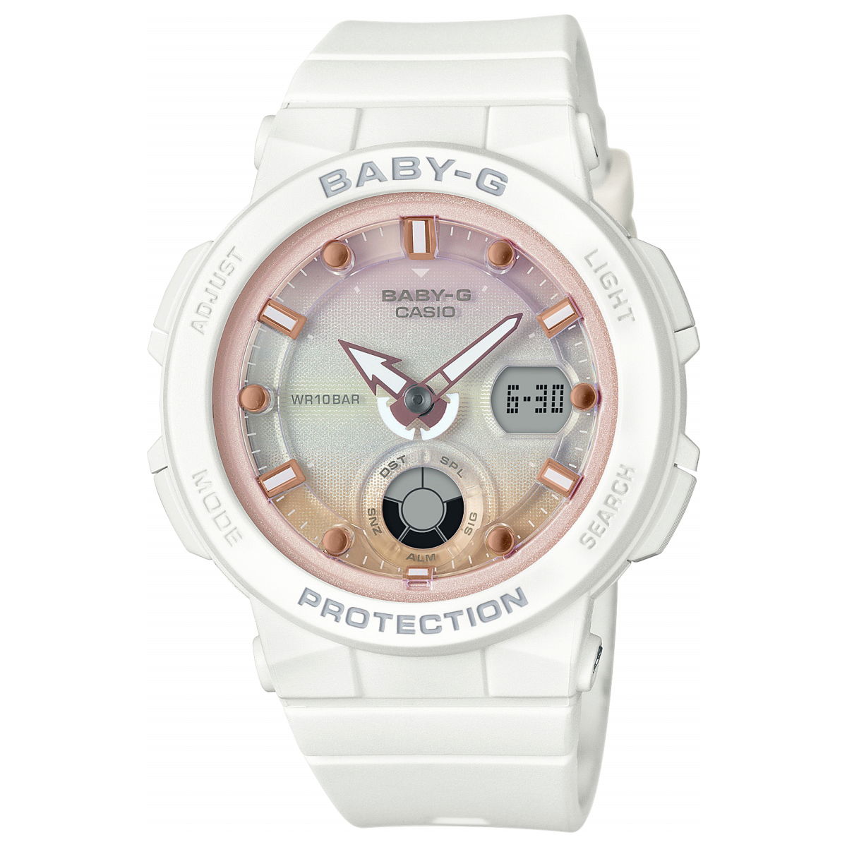 カシオ ベビーG CASIO BABY-G 白 腕時計 レディース Beach Traveler Series BGA-250-7A2JF