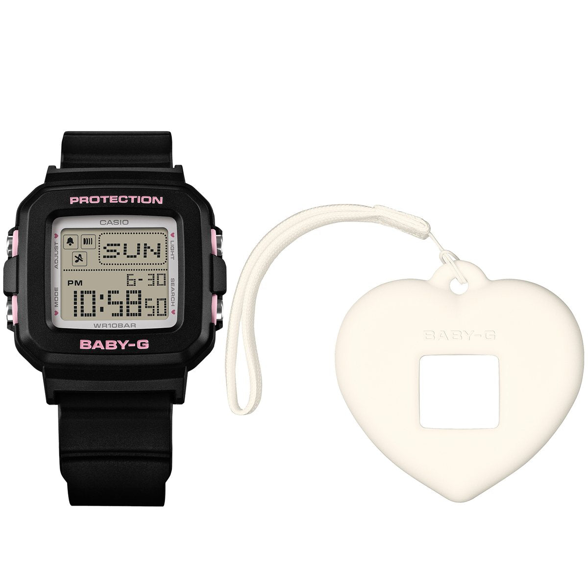 BABY-G＋PLUS カシオ ベビーG レディース デジタル 腕時計 BGD-10KH-1JR ベイビージープラス ハート型時計ホルダー付属【2026 新作】
