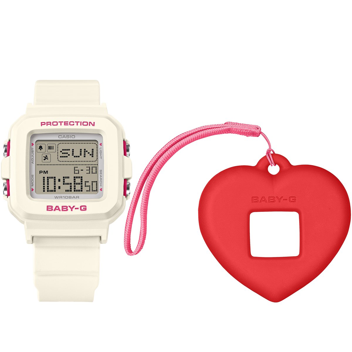 BABY-G＋PLUS カシオ ベビーG レディース デジタル 腕時計 BGD-10KH-7JR ベイビージープラス ハート型時計ホルダー付属【2026 新作】