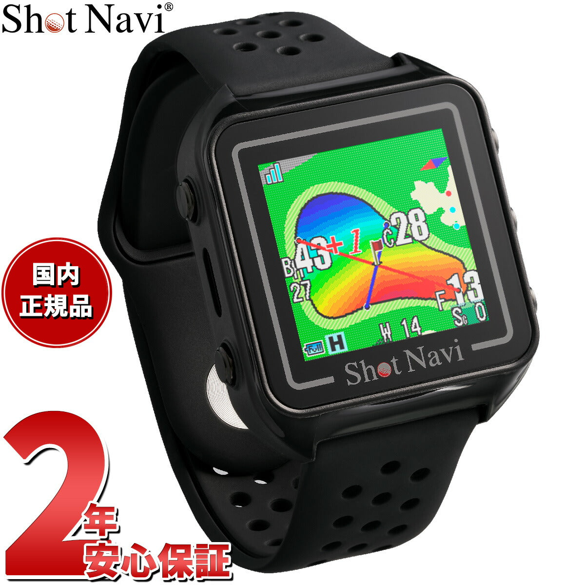 ショットナビ Shot Navi Beyond Lite Plus ビヨンドライトプラス 腕時計型 ゴルフ ナビ GPS 距離測定器 距離計測器 ブラック【2024 新作】