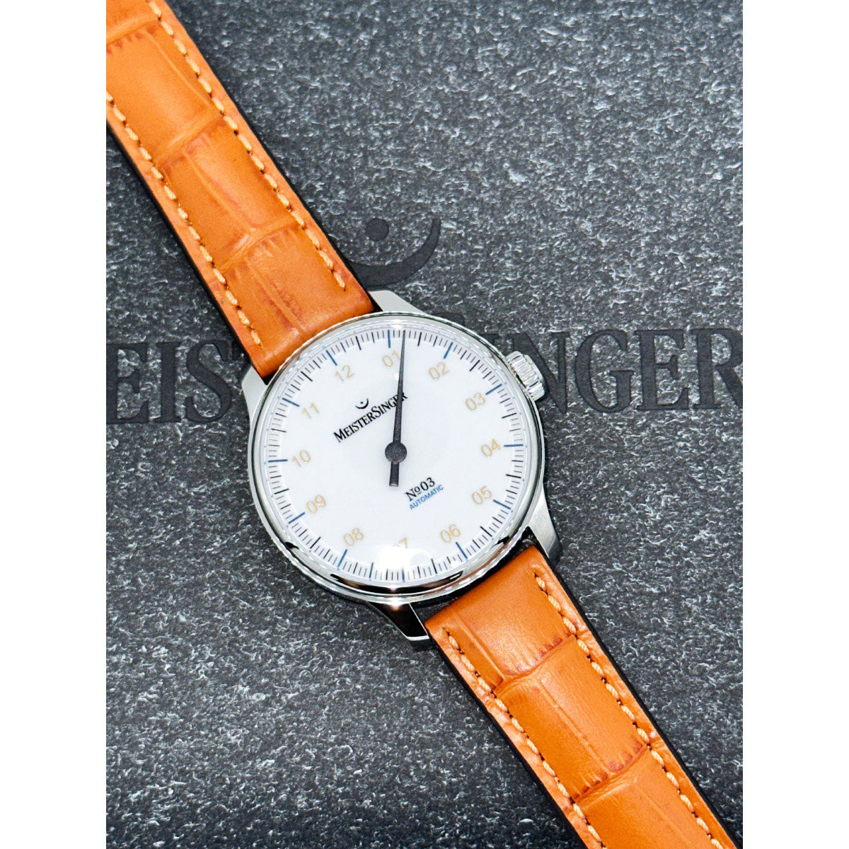 マイスタージンガー MeisterSinger ナンバースリー ホワイト 38mm No.03 white 自動巻き 腕時計 メンズ レディース BM9901G